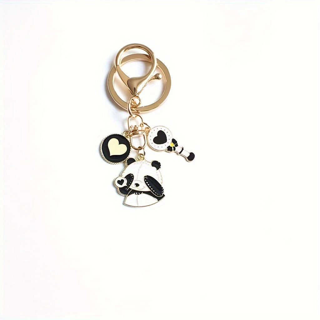 1pc Panda Pendant Animals Panda Keyring Handbag Accessories Bag Accessories