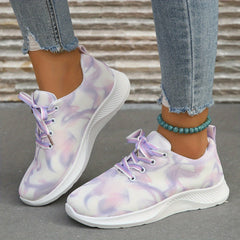 Women's Ombre Sneakers Mesh Lace Up Running Trainers