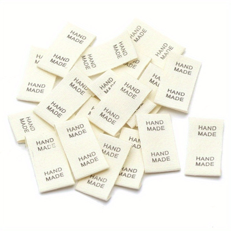 50pcs Woven Cotton Labels for Clothes DIY Hat Bags Sewing Accessories