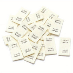 50pcs Woven Cotton Labels for Clothes DIY Hat Bags Sewing Accessories