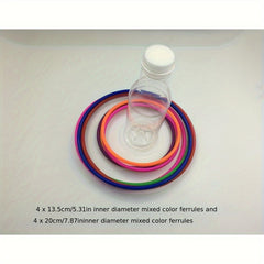 8pcs Mixed Tossing Ring Game Set Outdoor Throwing 13 & Inner Diameter 4pcs Each