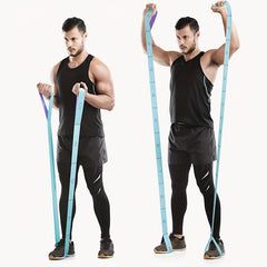 Yoga Elastic Resistance Band with 10 Independent Rings