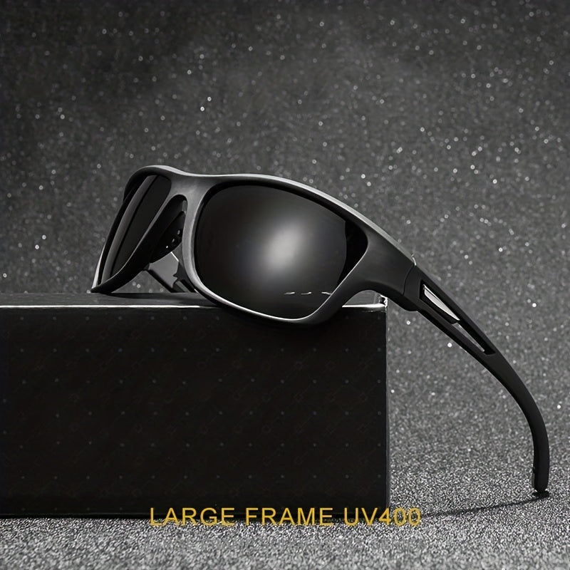 Men's Polarized Sports Sunglasses with Zipper Glasses Box