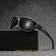 Men's Polarized Sports Sunglasses with Zipper Glasses Box