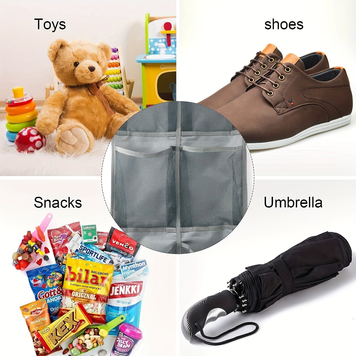 Wall Mounted Shoe Bag for 6 Pairs of Sports Shoes