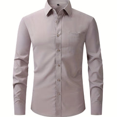 Men's Classic Button Up Shirt for Business Occasion
