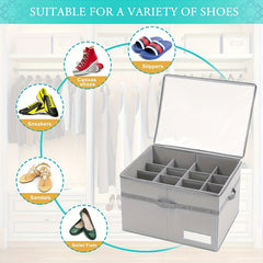 16 Grids Shoe Storage Bag Under Bed Dustproof Shoes Organizer