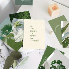 10pcs Green Plant Landscape Postcards Room Wall Decoration
