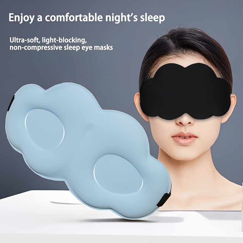 Blackout Sleep Eye Mask Soft Blindfold Elastic Band Rest Travel