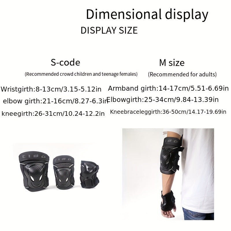 6pcs Roller Skating Protective Gear Set For Kids & Adults