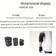 6pcs Roller Skating Protective Gear Set For Kids & Adults