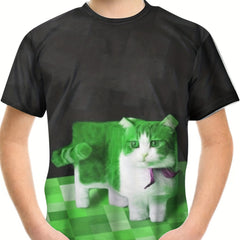 Kids Kitty Graphic Tees 3D Print Casual T-shirt