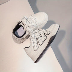 Women's Solid Lace-Up Platform Shoes Lightweight Outdoor Shoes