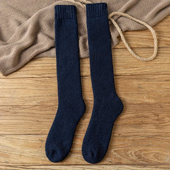Men's Winter Wool Socks Warm Over the Calf Snow Outdoor Velvet Thickened