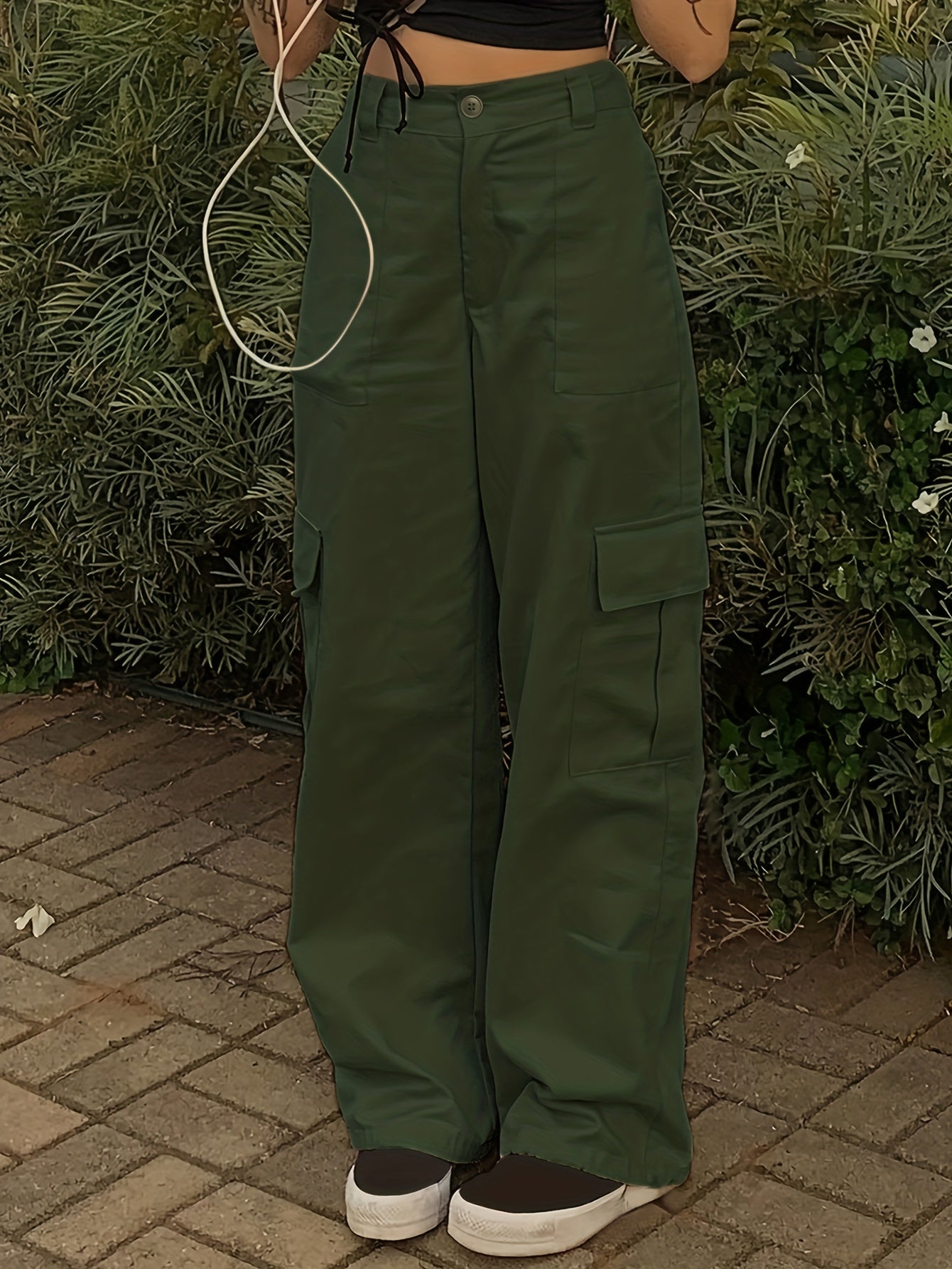 Y2K Women's Cargo Pants High Waist Straight Jeans Athleisure
