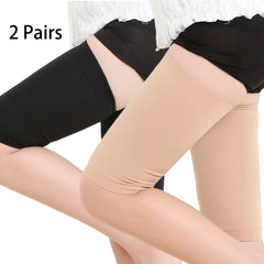 2 Pairs Thigh Compression Sleeves Breathable High Elastic Sport Thigh Socks