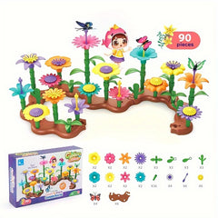 Kids DIY Flower Arrangement Building Blocks Set Creative Garden Construction Toy