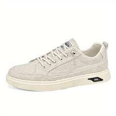 Men's Non Slip Canvas Skate Shoes Low Top Lace Up Sneakers