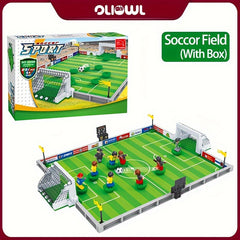 Soccer Field Building Block Set with Controllable Players