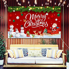 Christmas Santa Claus Driving Decorative Banner Background