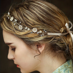 Flower Crystal Head Piece Hair Band Bridal Wedding Hair Accessories