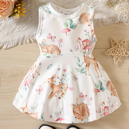 European & American Baby Girls Fawn Dress