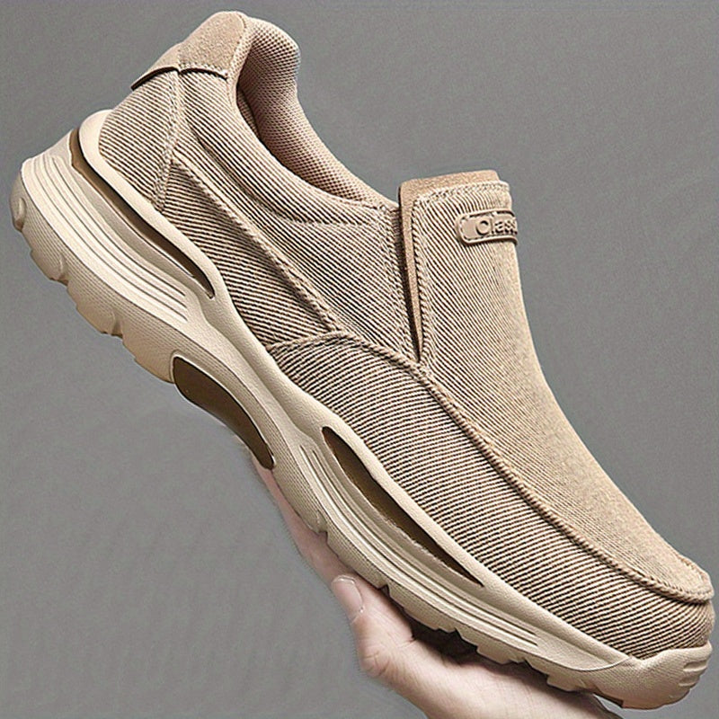 Men's Canvas Slip on Loafers Casual Walking Shoes Comfortable And Breathable