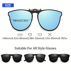 Polarized Clip on Sunglasses TR90 Frame Flip Up Sun Protection Men