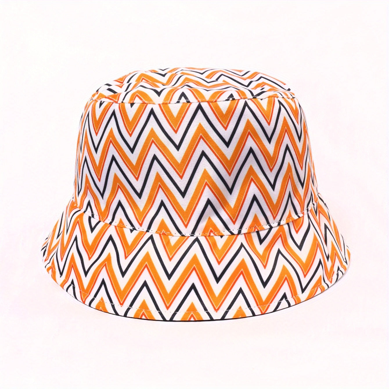 Striped Reversible Bucket Hat Lightweight Sunscreen Fisherman Cap