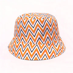 Striped Reversible Bucket Hat Lightweight Sunscreen Fisherman Cap