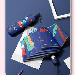 Kids Windproof Folding Auto Umbrella