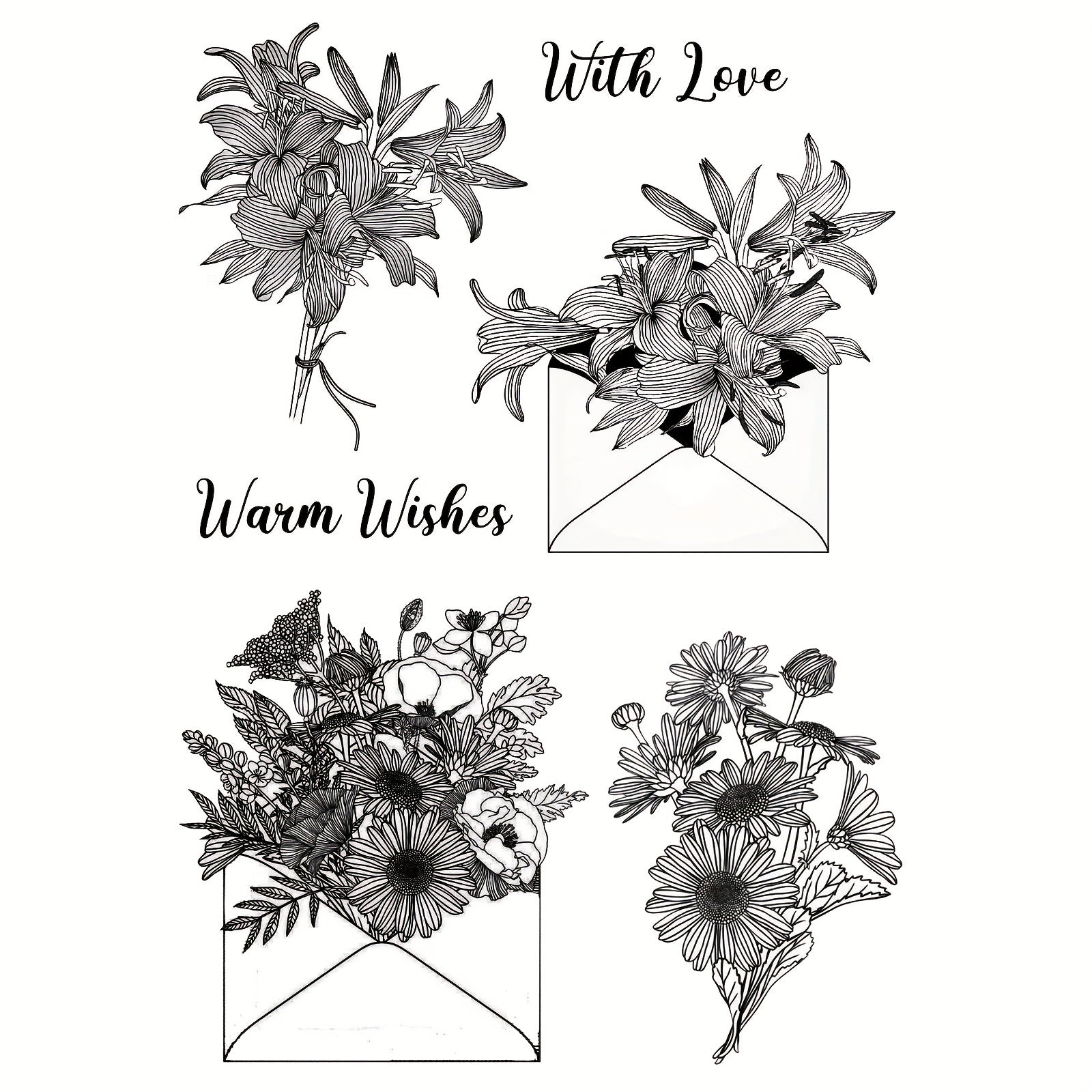 Fairy Tale Clear Stamps Reusable Butterfly Flower Leaf Designs
