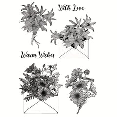 Fairy Tale Clear Stamps Reusable Butterfly Flower Leaf Designs