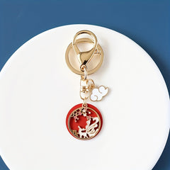 Chinese Style Koi Dragon And Phoenix Keychain Bag Pendant Ornament Key Ring