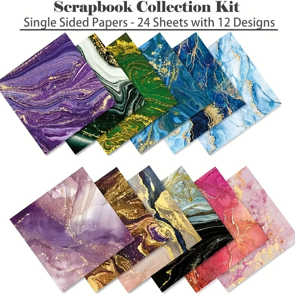24 Sheets 6-Inch Single-Sided Pattern Paper for DIY Album Journaling