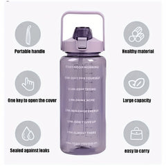 70oz Portable Transparent Fitness Water Bottle Leak Proof