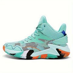 Men's High Top Bball Shoes Comfy Non Slip Lace Up Sneakers