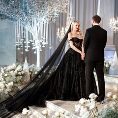 1 Tier Cathedral Wedding Veil with Comb Cut Edge Long Bridal Veil Tulle Plain
