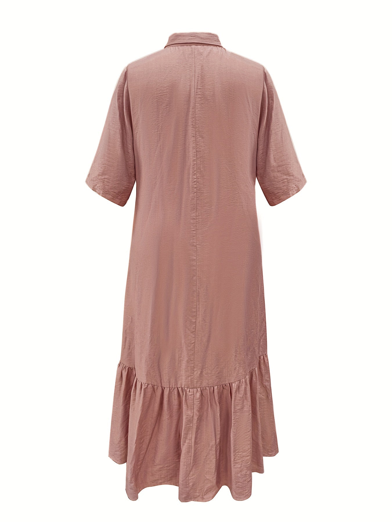 Casual Dress Women's Plus Solid Button Up Maxi Dress