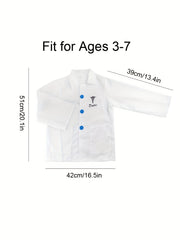 Kids Doctor Costume Surgeon Dress Up Toddler Boy Girl Halloween Costume