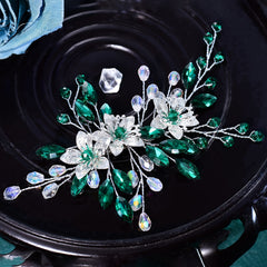 European American Bridal Headpiece Sequin Flower Women's Hair Comb HP900