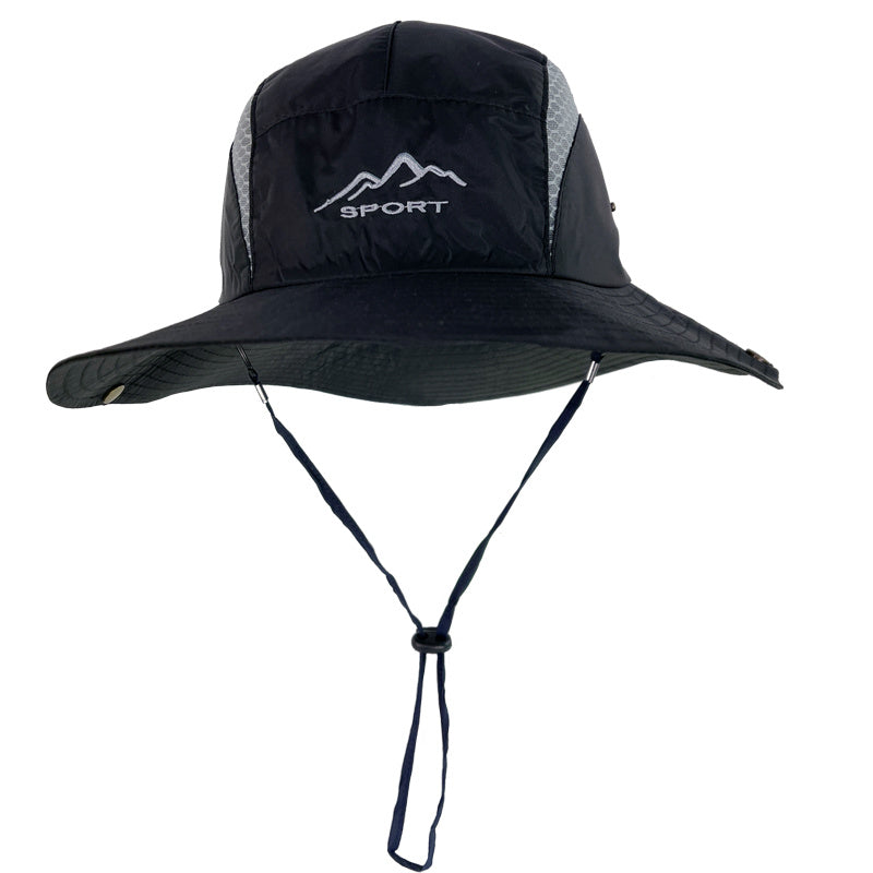 Mesh Hollow UV Protection Boonie Hat Wide Brim Fishing Sun Hat