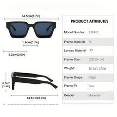 Square Sunglasses UV400 for Beach Party Club