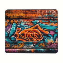 Graffiti Style Square Mouse Pad 20x24cm for Home Office Use