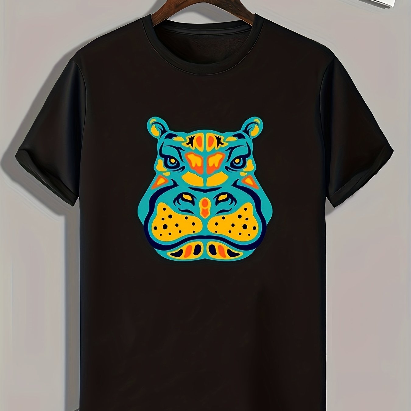 Monster Print Men's Graphic T-shirt for Summer