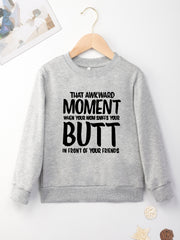 Boys Casual Sweatshirt Long Sleeve Crew Neck