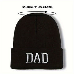 DAD Embroidered Knitted Hat Winter Warm Hip Hop Beanie Hat