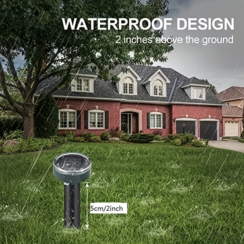 Solar Ultrasonic Circular Ground Penetrating Repellent for Lawn Garden & Yard