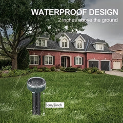 Solar Ultrasonic Circular Ground Penetrating Repellent for Lawn Garden & Yard