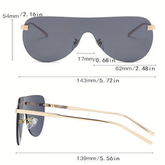 Y2K Rimless Sunglasses Gradient UV400 Sun Shades